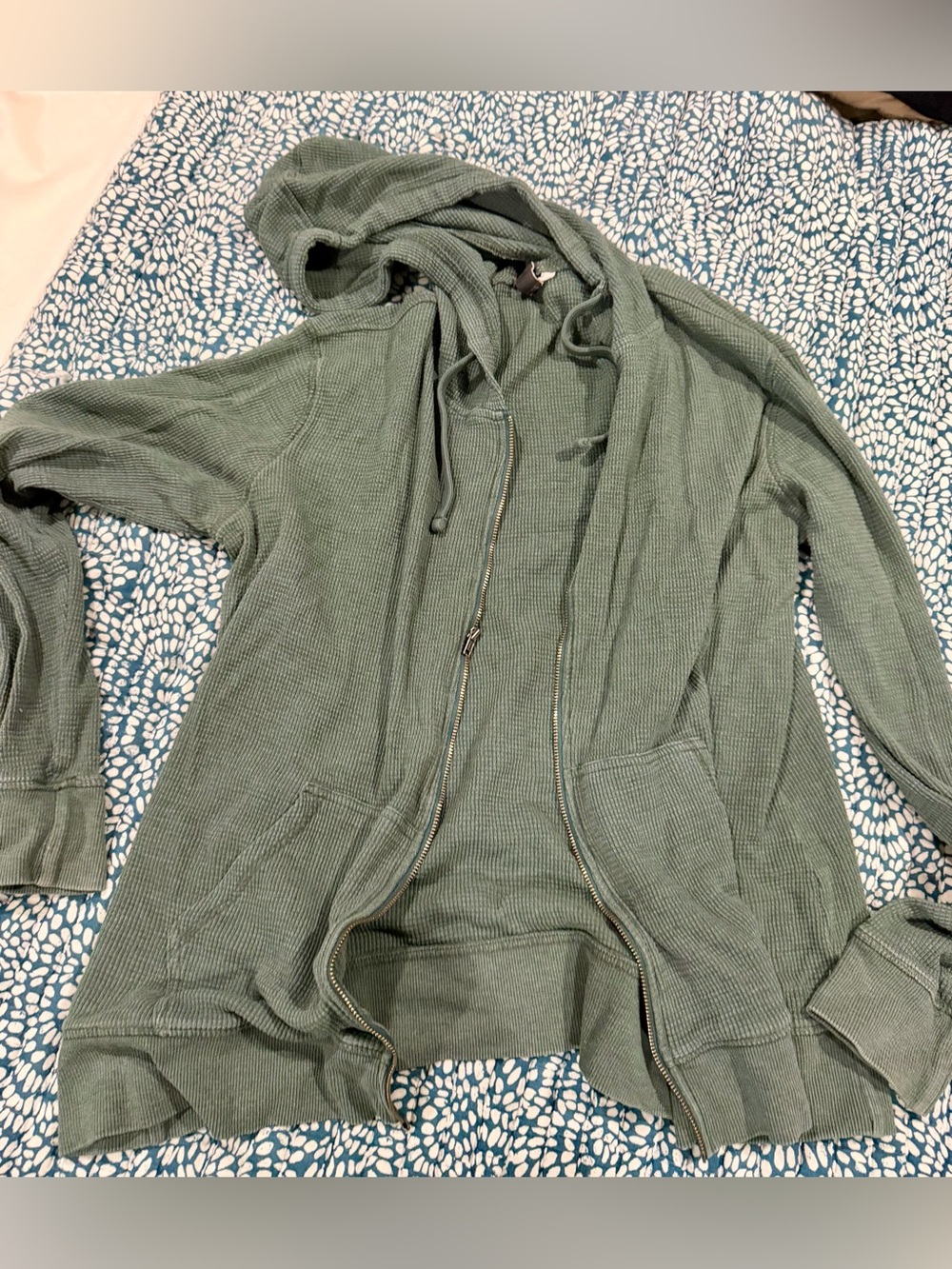 Eddie Bauer Waffle Zip-Up